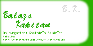 balazs kapitan business card